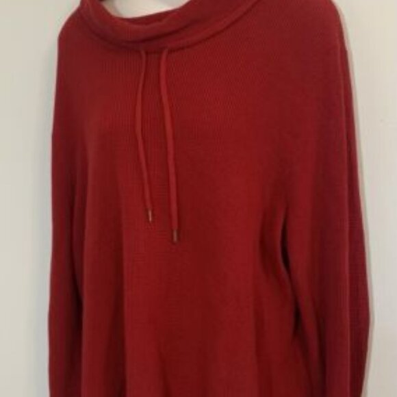 Ralph Lauren Plus Sz Cowl Neck Sweater Red 3X - Picture 5 of 10